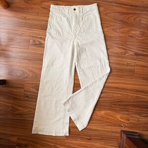 Rolla's Off-White High Rise Wide Leg Pants